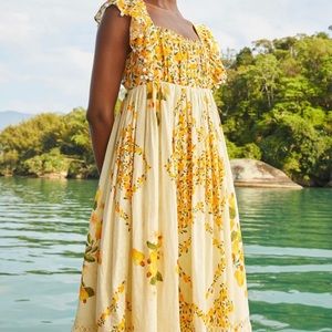 COPY - FARM Rio off white cashew crossed back dress